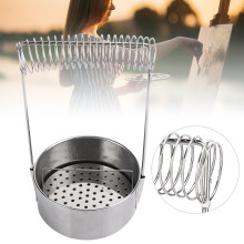 Stainless Steel Brush Washer Cleaner 11x20cm Silver | Removable & Portable