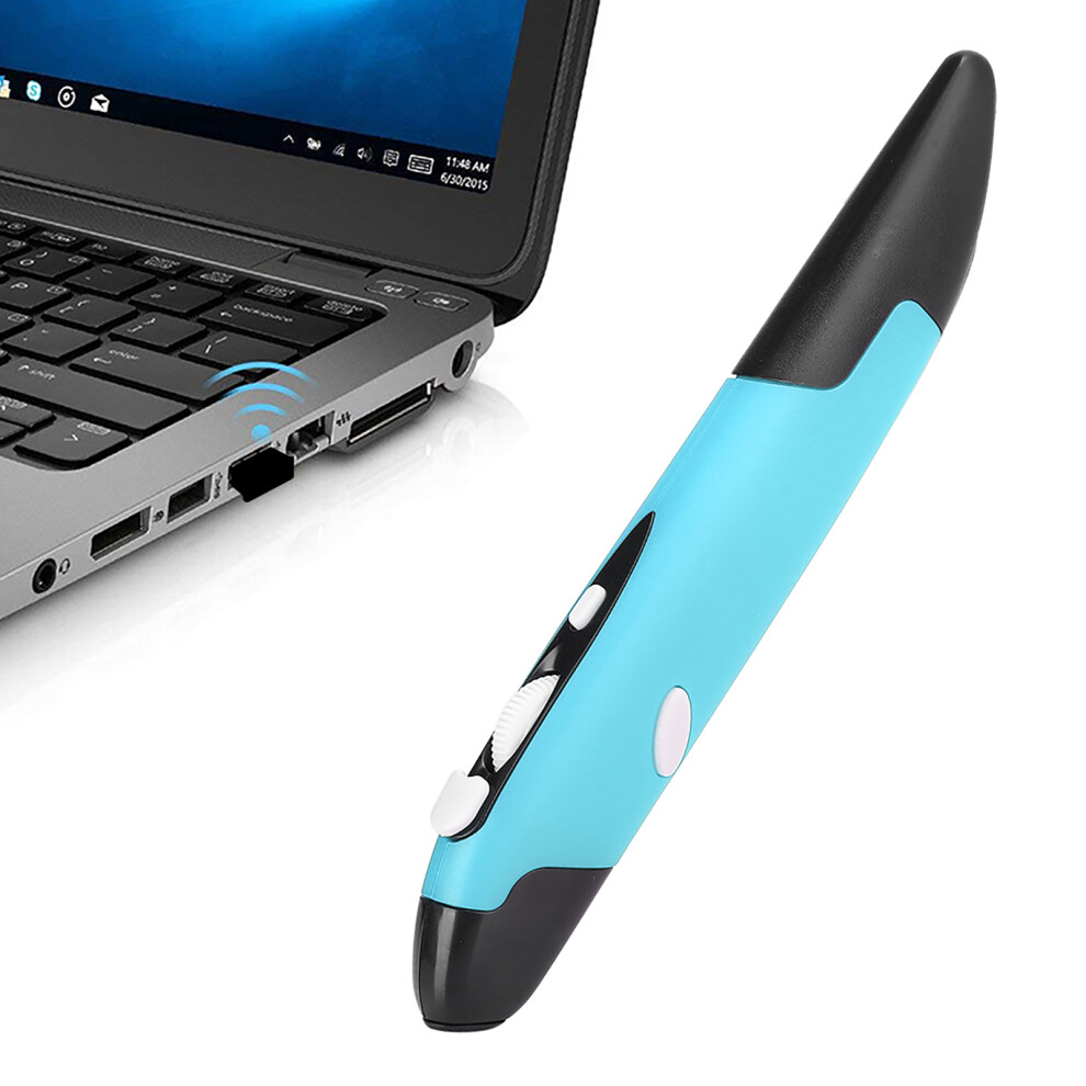 Wireless 2.4G Usb Stylus Pen Mouse Vertical Design Pr-03 Blue 4281361806074