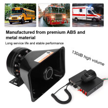 Universal 9-Tone Car Alarm System 200W with Clear Megaphone 130dB