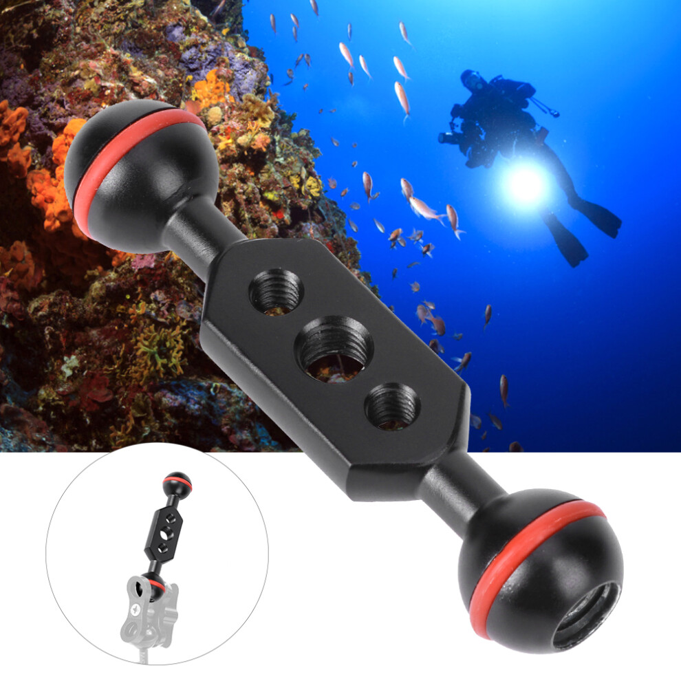 Aluminium Alloy Double Ballhead Arm Extension Bracket 3 Inches Light/Black 3281361806938