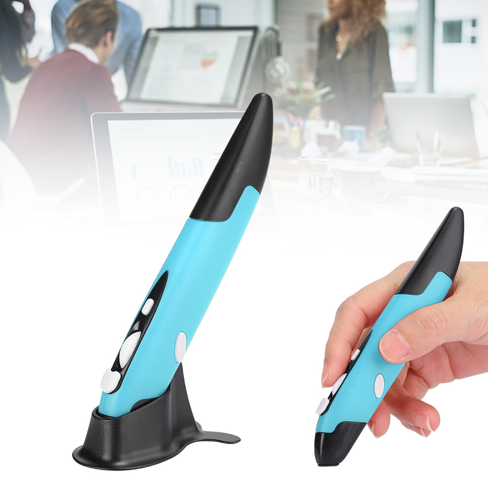 Wireless 2.4G Usb Stylus Pen Mouse Vertical Design Pr-03 Blue 9491361808182
