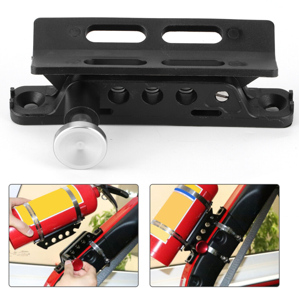 Adjustable Fire Extinguisher Mount For Jeep Wrangler Sport Jk Sahara Silver 7901361808553