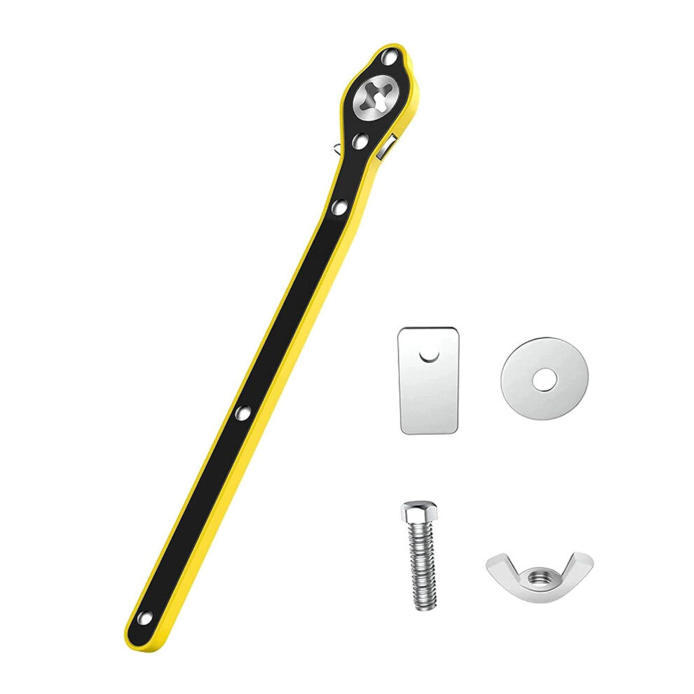 & 360Swivel Tire Wheel Jacks Ratchet Wrench For Yellow/Black 7754000149605
