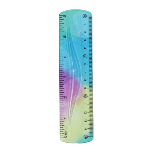 PVC Flexible Soft Ruler 15cm Bendable Shatterproof Fit for