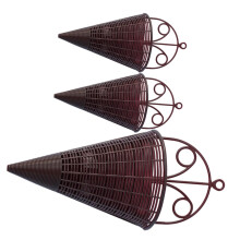 3pcs Rattan Decorative Flower Basket Hanging Woven Basket for Wall Decor for Flower Plants