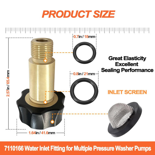 2Pcs Brass Pressure Washer Replacement Adapter Set Pressure 2