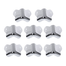 8Pcs/Set Speaker Corner Protective Angle Cabinet Metal-Silver