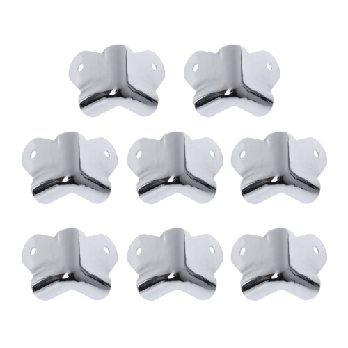 8Pcs/Set Speaker Corner Protective Angle Cabinet Metal-Silver