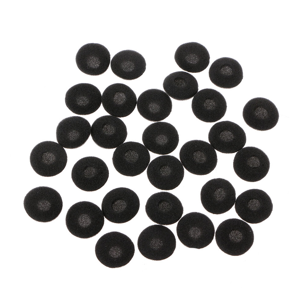 30Pcs Comfortable Earpads For Headset 15Mm-20Mm Headset- Black 7732000139406