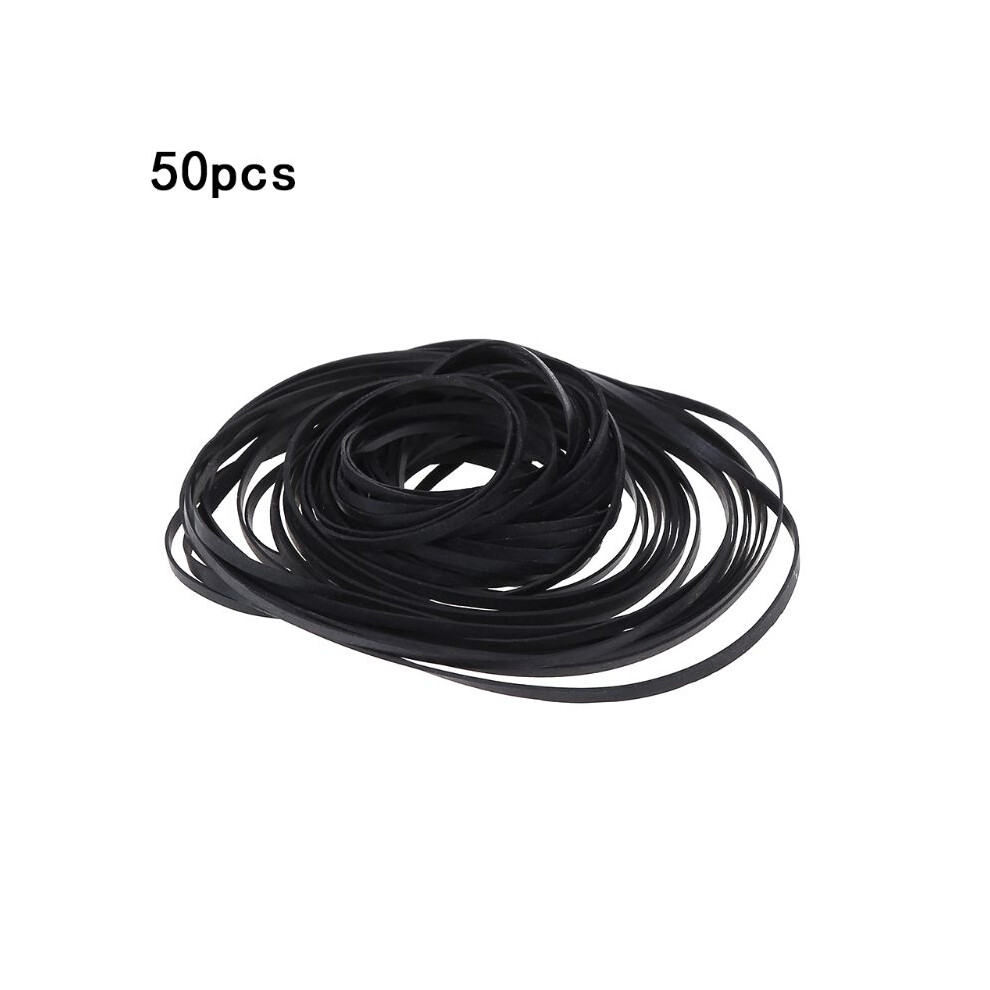 50Pieces Drive Belt Rubber Turntable Transmission Strap- Black 7732000138041