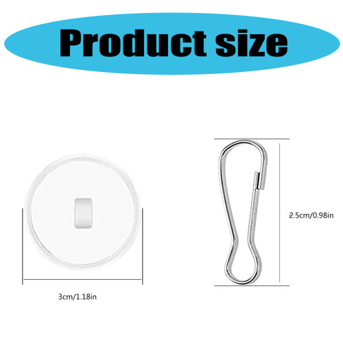 60Pieces Transparent Ceiling Hooks with Strong Adhesive for Easy 2