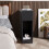 Living And Home Black Bedside Table with a Drawer 1