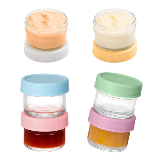 Pack of 6 Glass Dressing Containers Multipurpose Glass Sauce