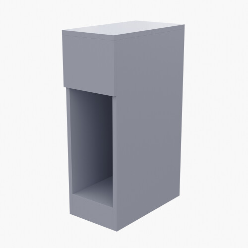 Living And Home Grey Bedside Table with a Drawer 2