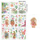 9 Sheets Spring Flowers Butterfly Gnomes Glass Sticker for 3