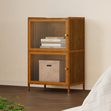 2-Tier Versatile Bamboo Storage Cabinet
