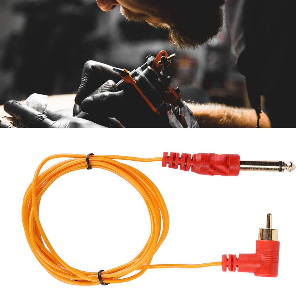 Tattoo Clip Cord RCA Connector 6.35mm Alloy Silicone Durable