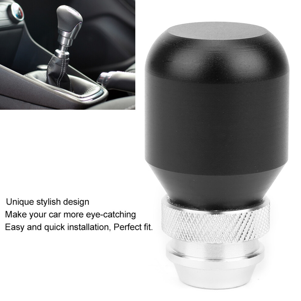 Aluminium Alloy Gear Knob Telescopic Adjustable Frosted Shift Head Black 6941361816678