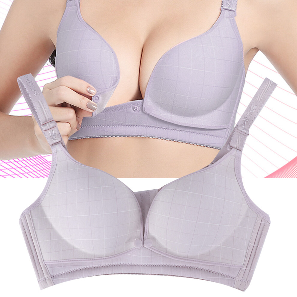 Cotton Wireless Nursing Bra Gray 40/90 ABC Cup Comfort Underwear-image-OPC-PMZK6TQ-NEW
