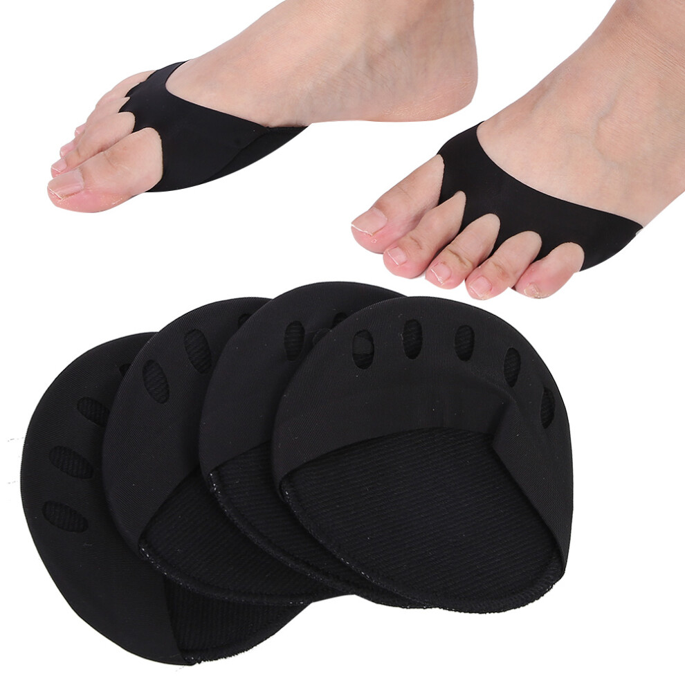 Black Comfort Fit Forefoot Pads For High Heels 2 Pairs Included