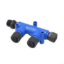 For NMEA 2000 Marine Connector M125P 37 Way T Splitter Featuring Threaded Lock and Robust Plastic Brass Build (1 male to 3 female)
