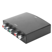 HDMI zu 5RCA RGB YPbPr Audio Konverter, Aluminiumlegierung, Schwarz