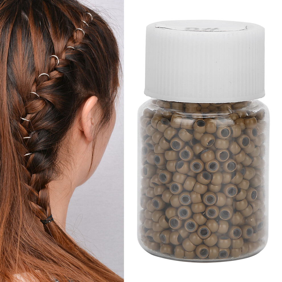 Unisex 1000Pcs Silicone Micro Links Rings Hair Extension Beads 8#