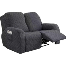 2-Seater Stretch Recliner Chair Cover with Pockets