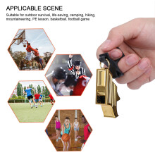 ABS Hochpitch Schiedsrichterpfeife, Gold, 6x2,5cm, Outdoor-Sportgerät