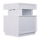 Living And Home Modern 3-Drawer Bedside Table with RGB Lighting, White 5