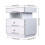 Living And Home Modern 3-Drawer Bedside Table with RGB Lighting, White 6