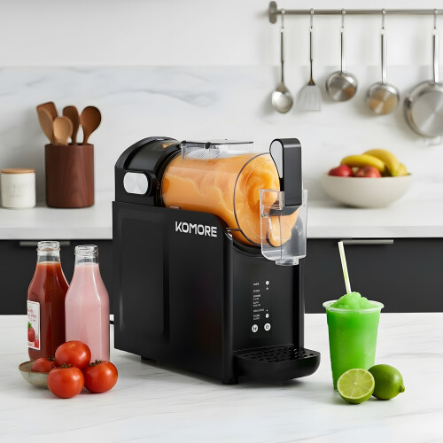 Living And Home Black Slush Machine with 5 Drink Modes & Rinse Function