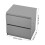Living And Home 2-Drawer Wooden Nightstand Bedside Table in Grey 6