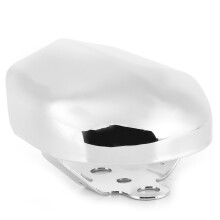 Touring Motorcycle Horn Cover Easy Install Silver Finish