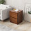 Living And Home 2-Drawer Wooden Nightstand Bedside Table in Walnut Colour 1