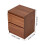 Living And Home 2-Drawer Wooden Nightstand Bedside Table in Walnut Colour 6