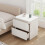Living And Home 2-Drawer Wooden Nightstand Bedside Table in White 2