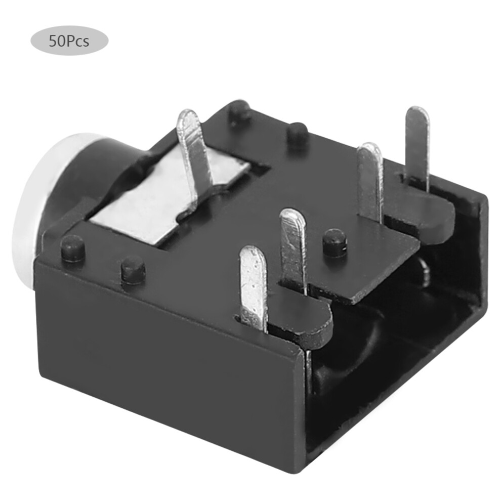 50Pcs 5Pin Stereo Audio Jack Socket 3.5Mm Mount For Pc Tv Audio 3511361826736