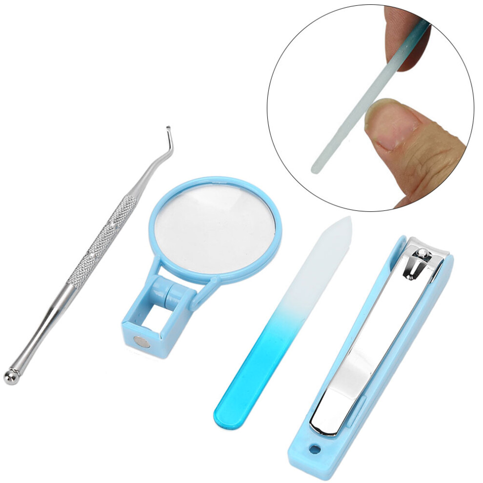 Electric Nail Clipper for Seniors with Magnifying Glass Portable Manicure Tool