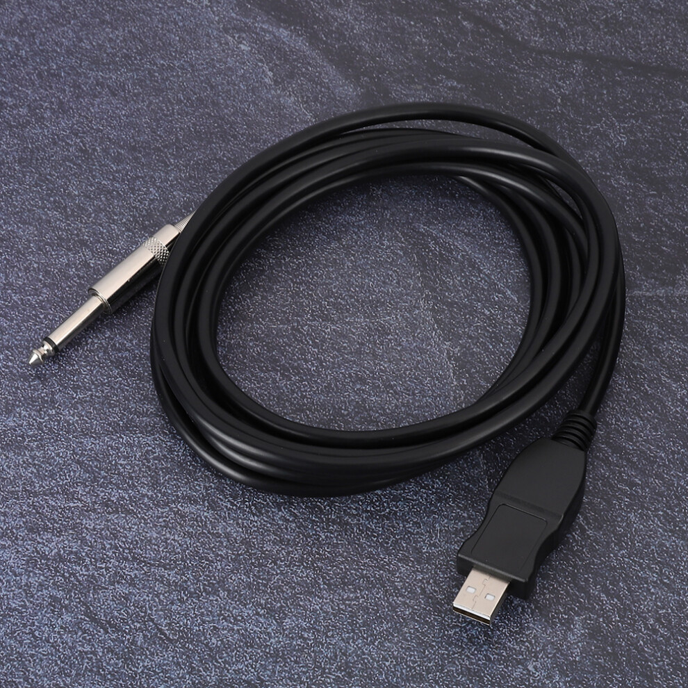 300Cm Usb Guitar Audio Cable For Instruments Black 8781361828022