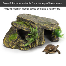 Reptile & Fish Habitat Caves Vivid Safe Shelter for Amphibious Tanks 14cm