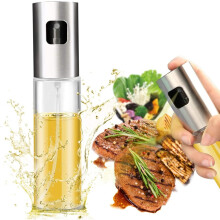 Elegante Speiseöl-Sprühflasche, feiner Sprühnebel für müheloses Kochen, robustes Edelstahl und Glas in lebensmittelechter Qualität