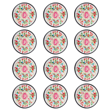 Vintage Ethnic Floral Embroidered Cloth Coasters, Larger Round Size Teacup Mat For Elegant Home Decorations, Thoughtful Gift That Offers Table Protect