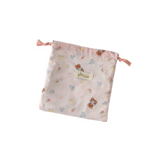 Travel Cosmetic Bag Drawstring Makeup Bag Cartoon-Pink small
