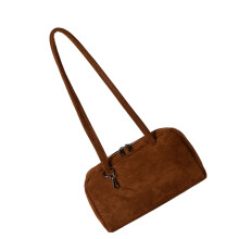 Inspired Checkerboard Shoulder Bag Lightweight Suedes-Coffee