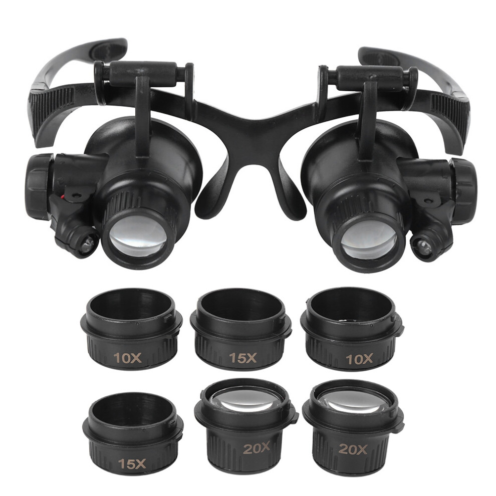 High-Precision LED Magnifying Glass with 10-25x Zoom & Removable Batteries-image-OPC-PMZKRKT-NEW