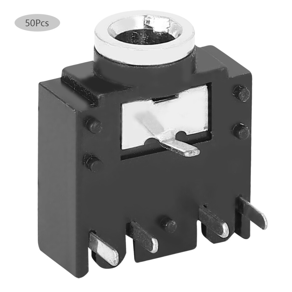 50Pcs 5Pin Stereo Audio Jack Socket 3.5Mm Interior Mount Pj-307 4321361834674