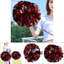 Silberrote Glitzerträume Pompons für Cheerleading & Schulveranstaltungen
