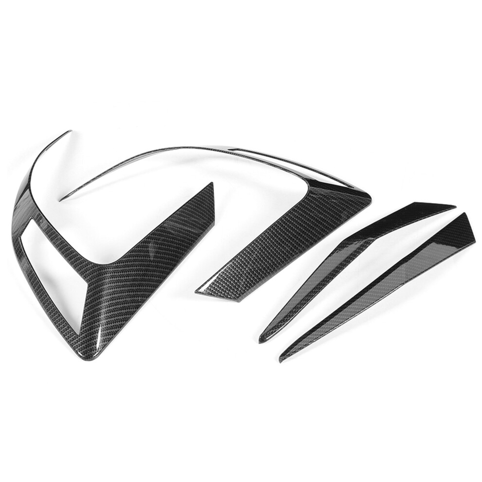 4Pcs Carbon Fiber Style Rear Tail Cover Fit For Honda Civic 10Th 2016-2019 Light 9381361838862