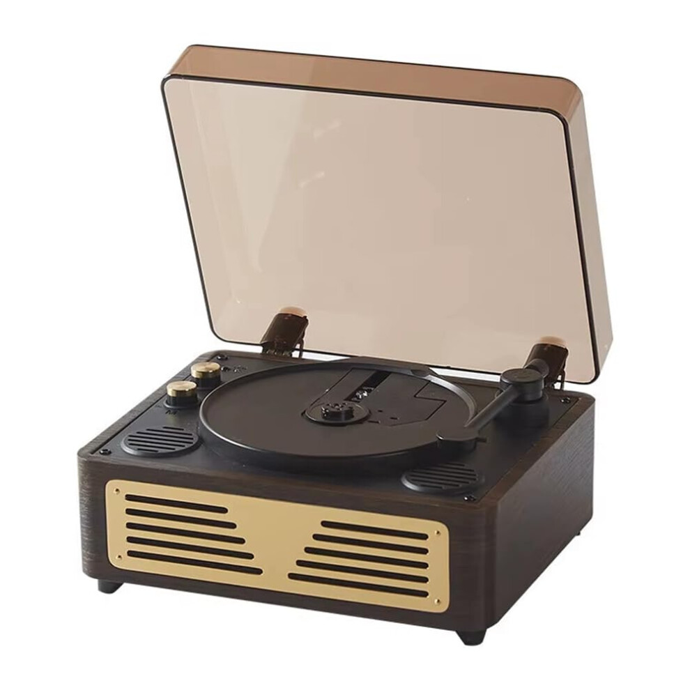 Cd Player Retro Bluetooth 5.0 Stereo Hifi Audio Speaker Portable Desktop Cd Player For Home A Walnut 9339159250822